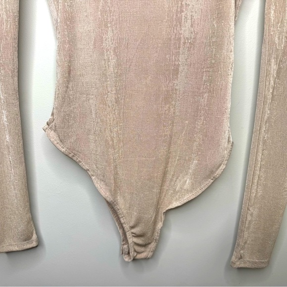 Corset Style Bodysuit  Tan Size Small - Picture 5 of 5